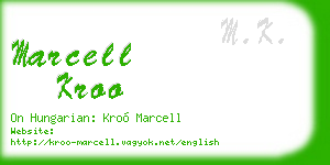 marcell kroo business card