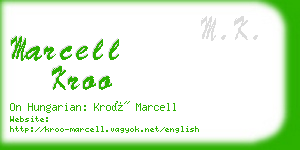 marcell kroo business card